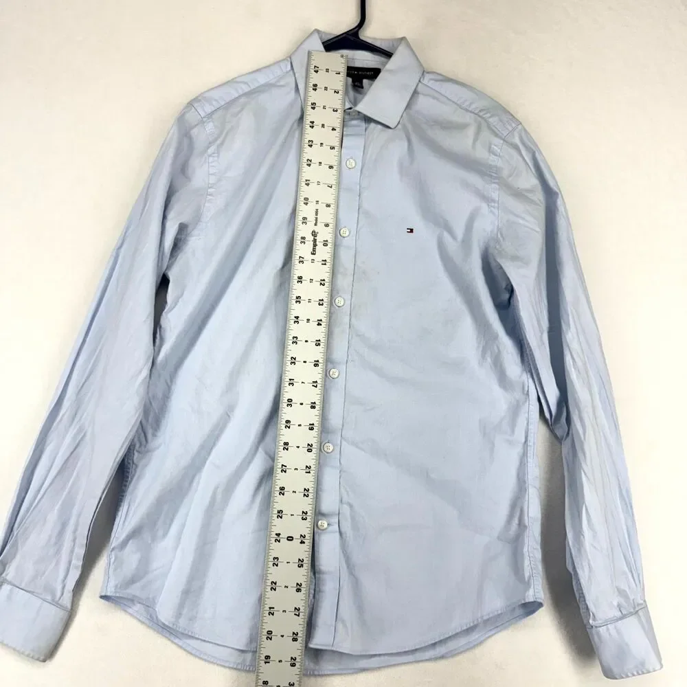 Tommy Hilfiger Slim Fit Stretch Button Down Shirt Mens Size 15-1/2 34/25 M‎